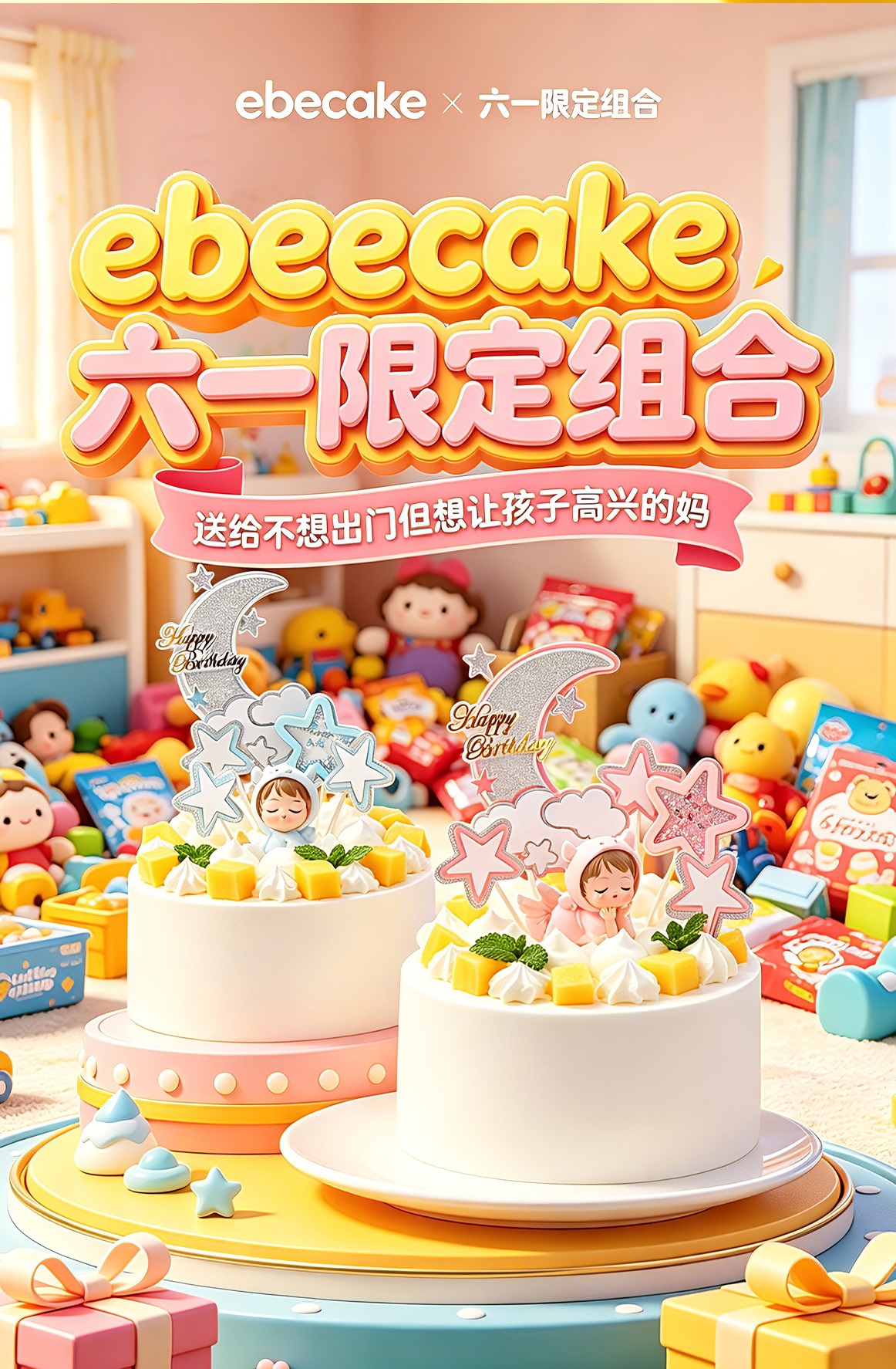 奇想星月DIY芒果米蛋糕(粉色)