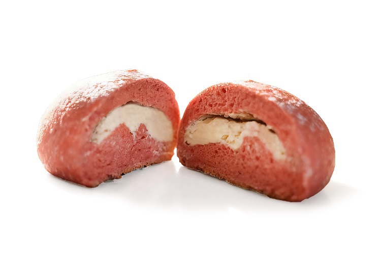 树莓卡仕达米面包