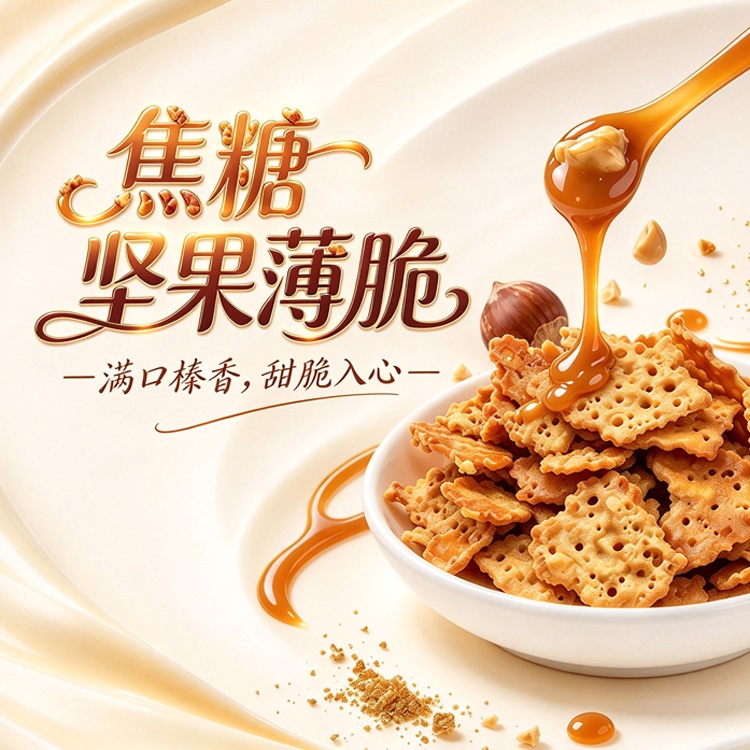 焦糖坚果薄脆